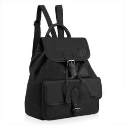 Skórzany plecak CAMBRIDGE czarny. Czarne plecaki męskie bez wzorów. Za 281.67 zł.