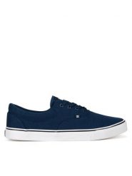 DC Trampki MFA3014-1 Granatowy. Niebieskie trampki męskie DC, bez wzorów, z materiału, bez zapięcia. Za 199.99 zł.