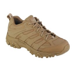Buty do chodzenia męskie Merrell Moab 3 Tactical Wp. Brązowe buty zimowe męskie Merrell, bez wzorów, z materiału, sportowe, bez obcasa, bez zapięcia. Za 549.99 zł.