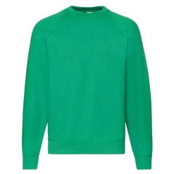 Klasyczna Bluza Raglanowa Unisex Dla Dorosłych. Zielone bluzy nierozpinane męskie Fruit of the Loom, m, bez wzorów, klasyczne, bez ramiączek, bez kaptura. Za 79.99 zł.