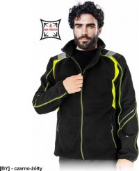 LH-TAYGER Bluza ochronna męska stójka dzianina polar 100% 2 kieszenie rękawy wykończone lamówką pasy odblaskowe softshell 4-kierunkowy stretch 100% p. Brązowe bluzy z polaru męskie Reis, m, bez wzorów, z dzianiny, bez ramiączek, bez kaptura. Za 169.59 zł.