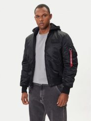 Alpha Industries Kurtka bomber MA-1 Zip Hood Back Print 128113 Czarny Regular Fit. Czarne kurtki męskie Alpha Industries, m, bez wzorów, z syntetyku, bez ramiączek, bez kaptura. Za 689.99 zł.