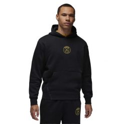 Męska Bluza Z Kapturem Jordan Paris Saint Germain FC. Czarne bluzy nierozpinane męskie Nike, m, bez wzorów, z kapturem. Za 540.99 zł.