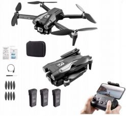 DRON Z908 MAX KAMERA WIFI 3X BATERIA UNIKANIE PRZESZKÓD ZESTAW XXXL. Drony OEM. Za 270.74 zł.