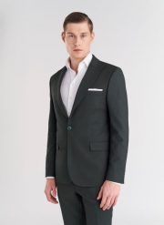 PAKO LORENTE – Zielona jednorzędowa marynarka męska. Zielone marynarki męskie Pako Lorente, m, bez wzorów. Za 699.99 zł.
