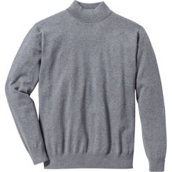 Sweter ze stójką Regular Fit bonprix szary melanż. Szare swetry męskie bonprix, melanż, z dzianiny, klasyczne, z klasycznym kołnierzykiem. Za 79.99 zł.