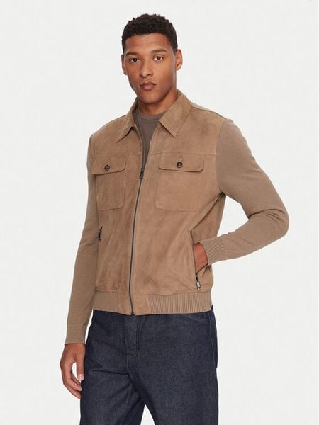 Milestone Kurtka skórzana MSRayan 531624 60700 Beżowy Regular Fit. Brązowe kurtki męskie Milestone, m, bez wzorów, ze skóry, bez ramiączek, bez kaptura. Za 1,189.00 zł.