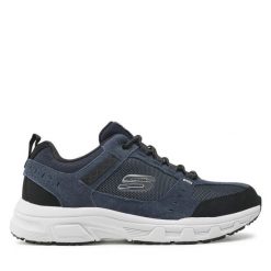 Trekkingi Skechers. Niebieskie buty trekkingowe męskie Skechers, bez wzorów, bez zapięcia, trekkingowe. Za 309.99 zł.