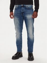 G-Star Raw Jeansy 3301 51003 C052 Niebieski Tapered Fit. Niebieskie jeansy męskie G-Star Raw, bez wzorów, z bawełny, retro. Za 439.99 zł.