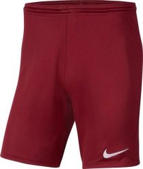 Nike Spodenki męskie Park III bordowe r. M (BV6855 677). Czerwone szorty sportowe męskie Nike, bez wzorów, sportowe. Za 62.98 zł.