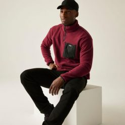 Frankie Half Zip Męski polar turystyczny. Brązowe bluzy z polaru męskie Regatta, m, bez wzorów, z polaru, sportowe, bez ramiączek, bez kaptura. W wyprzedaży za 185.15 zł.