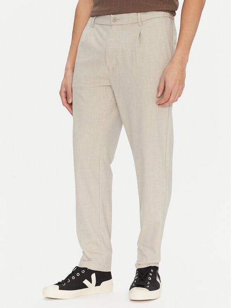 Only & Sons Chinosy Lou 22031615 Beżowy Tapered Fit. Brązowe eleganckie spodnie męskie Only & Sons, bez wzorów, z syntetyku. Za 119.99 zł.