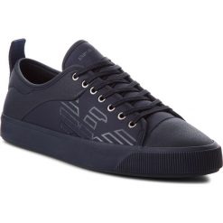 Sneakersy EMPORIO ARMANI - X4X240 XL456 00554 Night/Night. Niebieskie buty sportowe na co dzień męskie Emporio Armani, z materiału, klasyczne. Za 639.00 zł.