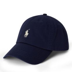 Czapka z daszkiem Polo Ralph Lauren. Niebieskie czapki męskie Polo Ralph Lauren, bez wzorów. Za 289.99 zł.