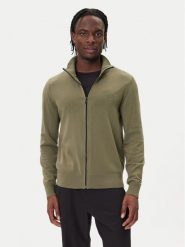 BOSS Kardigan Kanozip_S 50543692 Zielony Regular Fit. Zielone kardigany męskie Boss, m, bez wzorów, z bawełny, bez ramiączek. Za 699.99 zł.