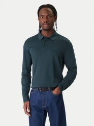 Calvin Klein Polo LV040EM909 Zielony Regular Fit. Zielone koszulki polo męskie Calvin Klein, m, bez wzorów, z bawełny, bez kołnierzyka, bez ramiączek. Za 369.99 zł.