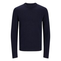 Sweter Jack & Jones Clambswool nocne niebo. Niebieskie swetry męskie Jack&Jones, bez wzorów, bez kołnierzyka, bez ramiączek. Za 296.06 zł.