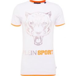 Plein Sport ROUND NECK FAST Tshirt z nadrukiem white/orange. T-shirty męskie marki Plein Sport. W wyprzedaży za 557.40 zł.