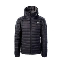 Kurtka Ocieplana Męska Carson. Czarne kurtki męskie Hi-tec, m, bez wzorów, z puchu, sportowe, bez ramiączek, bez kaptura. Za 285.99 zł.