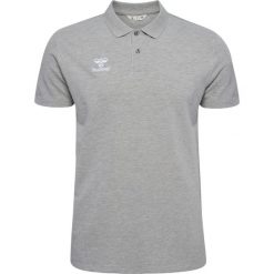 Polo Hummel Go 2.0. Szare koszulki polo męskie HUMMEL, m, bez wzorów, z dzianiny, bez kołnierzyka, bez ramiączek. Za 99.00 zł.