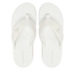 Japonki Calvin Klein Jeans. Białe klapki i japonki męskie Calvin Klein Jeans, bez wzorów, z jeansu. Za 199.99 zł.