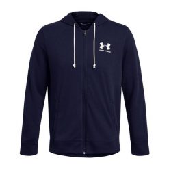 Bluza z kapturem i zamkiem błyskawicznym Under Armour Rival Terry. Białe bluzy z kapturem męskie Under Armour, l, bez wzorów, z bawełny, z kapturem. Za 276.60 zł.