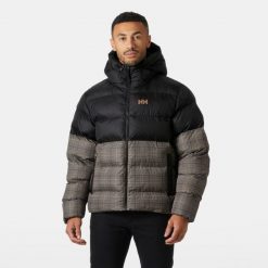 Kurtka puchowa Helly Hansen Oslo Graphic Puffy. Brązowe kurtki męskie Helly Hansen, m, bez wzorów, z puchu, bez ramiączek, bez kaptura. W wyprzedaży za 1,178.00 zł.