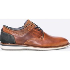 Bullboxer - Półbuty. Brązowe codzienne półbuty męskie Bullboxer, z materiału, casualowe, na sznurówki. W wyprzedaży za 219.90 zł.