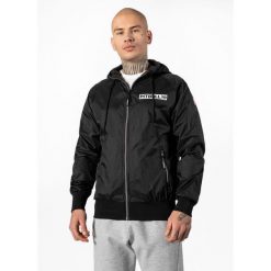 Kurtka przejściowa męska Pitbull z kapturem Athletic Logo. Czarne kurtki męskie PITBULL, m, bez wzorów, bez ramiączek, z kapturem. Za 219.00 zł.