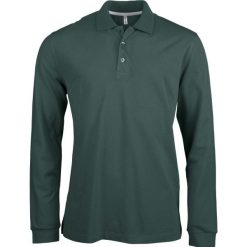 Koszulka polo z długim rękawem Kariban. Zielone koszulki męskie z długim rękawem KARIBAN, m, bez wzorów, eleganckie, bez kołnierzyka, bez ramiączek. Za 151.50 zł.