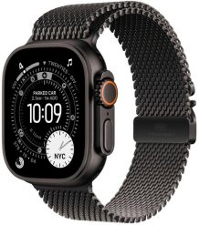 Smartwatch Apple Watch Ultra 3 GPS + Cellular 49mm Black Titanium / Titanium Milanese Loop S Czarny (MF1N4QP/A). Czarne zegarki smartwatch Apple. Za 4,311.99 zł.