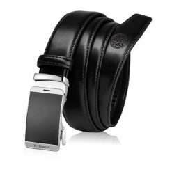 Skórzany pasek męski BETLEWSKI Czarny 125. Czarne paski męskie Betlewski, bez wzorów, ze skóry. Za 79.00 zł.