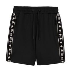 Spodenki męskie Pitbull Track Shorts Powers. Czarne szorty sportowe męskie PITBULL, bez wzorów, sportowe. Za 159.99 zł.
