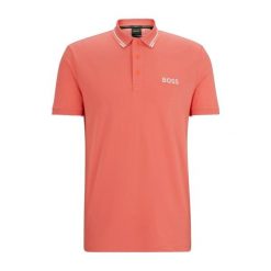Koszulka Polo męska BOSS Paule Open Red slim fit czerwona (50512789-646). Czerwone koszulki polo męskie Boss, m, bez wzorów, sportowe, bez kołnierzyka, bez ramiączek. Za 279.00 zł.
