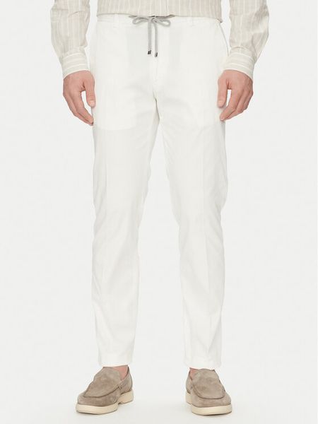 JOOP! Chinosy 17 JT-79Sake-D 30045898 Beżowy Slim Fit. Brązowe eleganckie spodnie męskie JOOP!, bez wzorów, z bawełny. Za 339.99 zł.