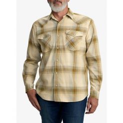 Koszula męska Carhartt Snap-Front Plaid Shirt. Brązowe koszule męskie Carhartt, m, bez wzorów, bez kołnierzyka, bez ramiączek. Za 230.99 zł.