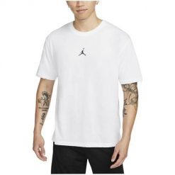 Koszulka treningowa męska Nike Jordan Sport Drifit. Białe t-shirty sportowe męskie Nike, m, bez wzorów, sportowe, bez ramiączek. Za 239.99 zł.