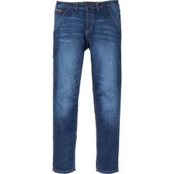 Dżinsy ze stretchem chino Slim Fit Straight bonprix ciemnoniebieski "stone used". Eleganckie spodnie męskie marki bonprix. Za 89.99 zł.