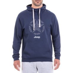 Bluza w kolorze granatowym. Bluzy z kapturem męskie marki Jeep. W wyprzedaży za 114.95 zł.