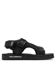 KARL LAGERFELD Sandały KL70515 Czarny. Czarne sandały męskie KARL LAGERFELD, z materiału, bez zapięcia. Za 399.99 zł.