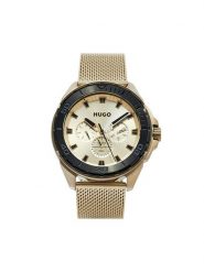 Hugo Zegarek Fresh 1530288 Złoty. Żółte, analogowe zegarki męskie Hugo, złote. Za 739.99 zł.