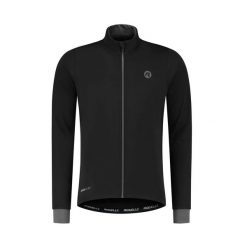 Kurtka rowerowa męska Rogelli Essential. Czarne kurtki softshell męskie Rogelli, m, bez wzorów, z softshellu, bez kaptura, rowerowe. Za 419.99 zł.