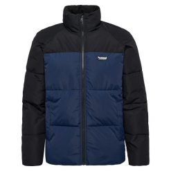 Kurtka puchowa Hummel. Niebieskie kurtki outdoor męskie HUMMEL, s, bez wzorów, z puchu, bez kaptura, outdoorowe. W wyprzedaży za 401.05 zł.