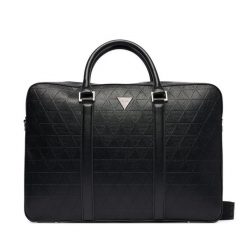 Torba na laptopa Guess. Czarne torby na laptopa męskie Guess, z aplikacjami, małe. Za 589.99 zł.