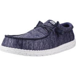 Buty HEY DUDE WALLY SPORT KNIT Niebieski. Niebieskie buty trekkingowe męskie PRO BRANDS, bez wzorów, z tkaniny, bez zapięcia, trekkingowe. Za 183.99 zł.