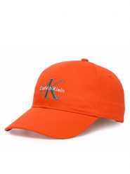 Calvin Klein Czapka z daszkiem Monologo Embroidery Baseball Cap LV04G5004G Pomarańczowy. Brązowe czapki męskie Calvin Klein, bez wzorów, z bawełny. Za 169.99 zł.