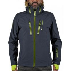 Kurtka softshellowa ze sztucznym futrem Peak Mountain Casada. Szare kurtki narciarskie i snowboardowe męskie Peak Mountain, na zimę, m, bez wzorów, bez kaptura, narciarskie. W wyprzedaży za 293.00 zł.