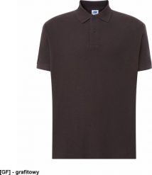 JHK PORA 210 - męskie polo z krótkim rękawem 100% stabilizowana bawełna, 200- 210g - grafitowy 2XL. Szare koszulki polo męskie JHK, m, bez wzorów, z bawełny, bez kołnierzyka, bez ramiączek. Za 34.87 zł.