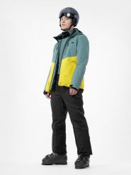 4F Kurtka narciarska membrana DERMIZAX® 20 000 męska 3XL. Szare kurtki narciarskie i snowboardowe męskie 4f, na zimę, m, bez wzorów, z materiału, bez kaptura, narciarskie, Dermizax. Za 299.99 zł.