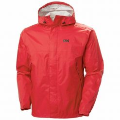 Kurtka przeciwdeszczowa męska Helly Hansen Loke. Czerwone kurtki męskie Helly Hansen, m, bez wzorów, sportowe, bez ramiączek, bez kaptura. Za 510.50 zł.
